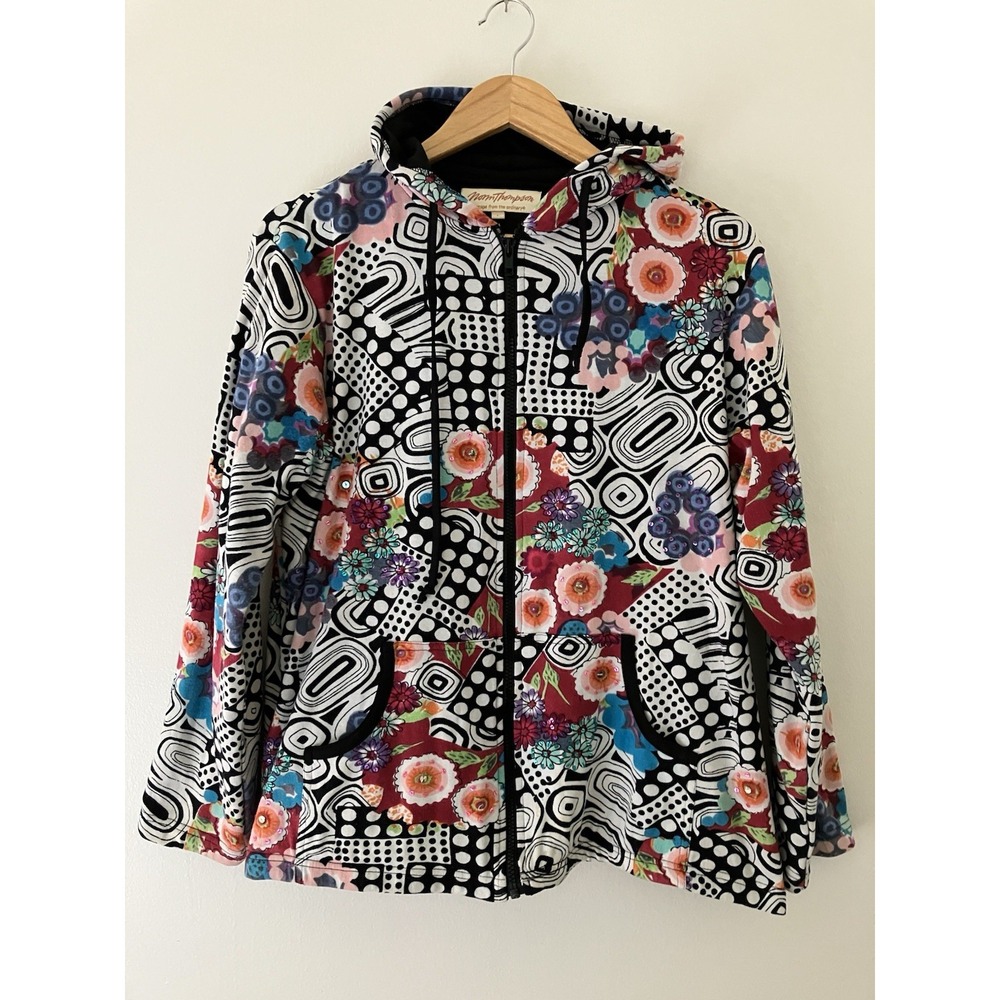 Norm Thompson Maximalist Mixed Media Print Jacket In Women's Sz Large